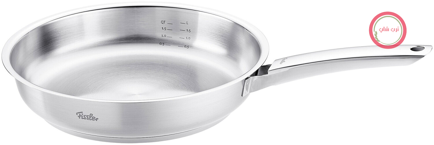 ماهیتابه فیسلر آلمان Fissler Pure Collection/Edelstahl (قطر 28 سانتی‌متر) بدون پوشش، پیمانه داخلی